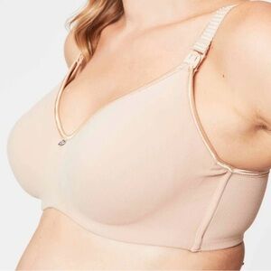 Cake Maternity Croissant t-shirt nursing bra in beige hidden flexible wire 36j